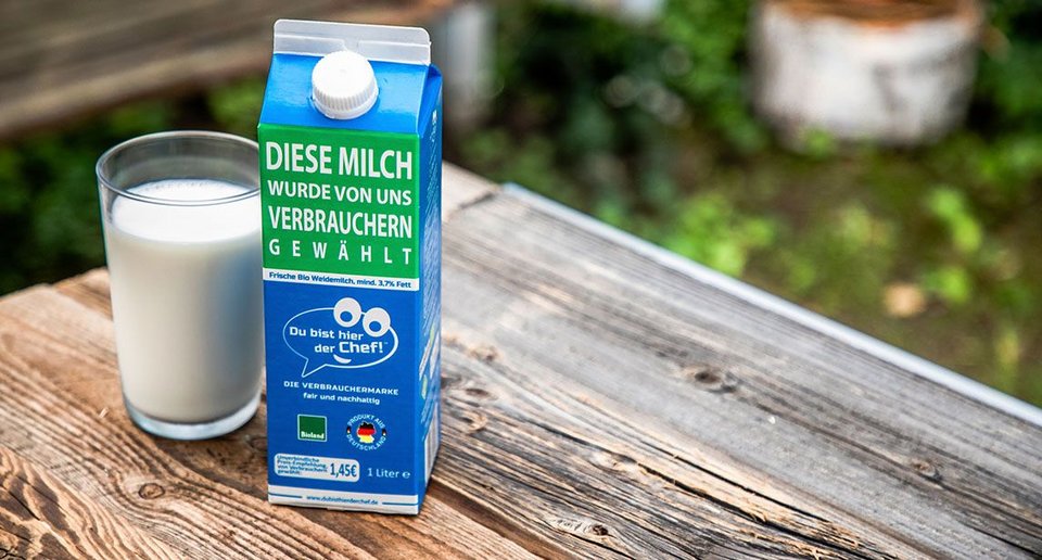 Eine Milch, von Verbrauchern gewählt